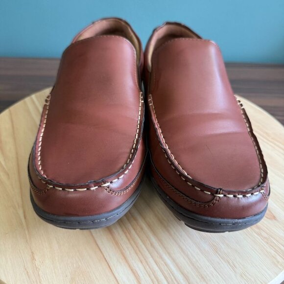 Tommy Hilfiger Mens Kerry Drivers 13W Medium Brown Loafers - Picture 3 of 9